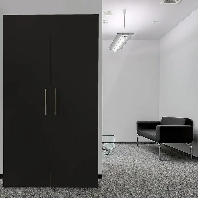 Respekta Schrankküche SKWSS - 104 cm, Mit Duo-Kochmulde, Schwarz - Stimmungsaufnahme