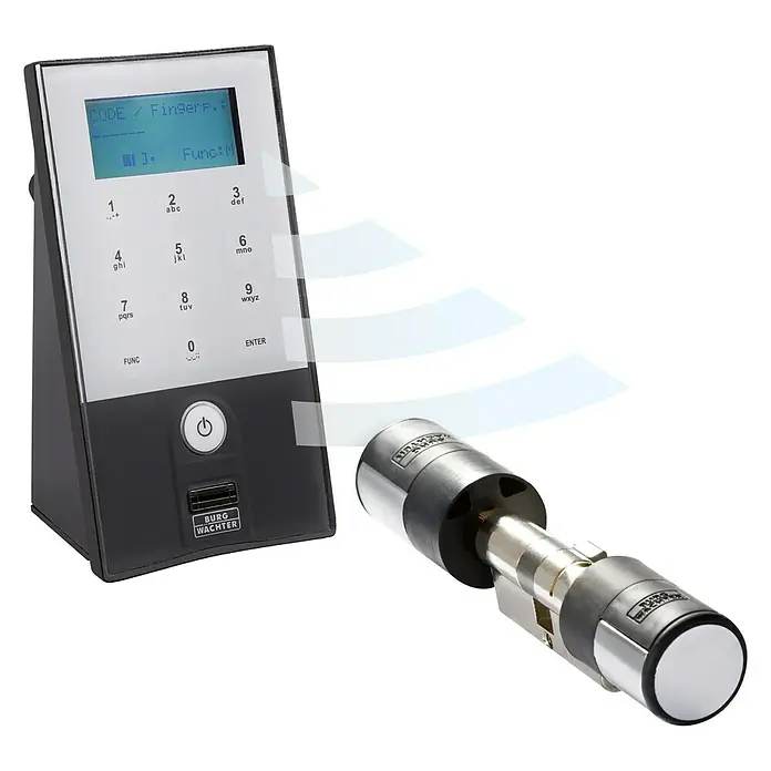 Burg-Wächter Elektronisches Türschloss secuENTRY 5602 FINGERPRINT - Bedienung: Fingerabdruck, Zugangscode, Smartphone, Geeignet für: Türstärken bis 118 mm (59/59), Funk - Vorderansicht