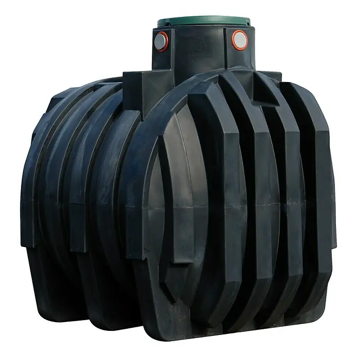 4rainz Regenwassertank Komplettpaket Mono Garten-Comfort - 6.800 l, Tauchdruckpumpe - Vorderansicht