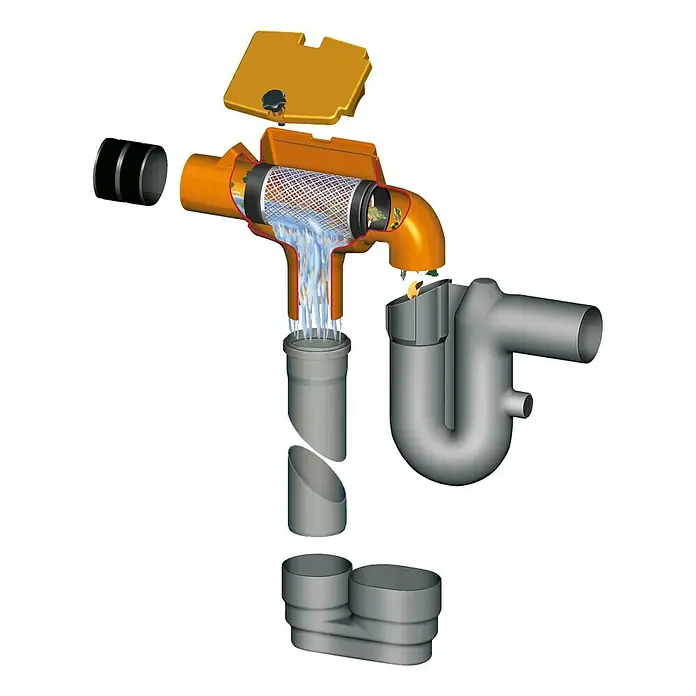 4rainz Regenwassertank Komplettpaket Mono Haus-Premium - 4.000 l, Kreiselpumpe - Detailaufnahme