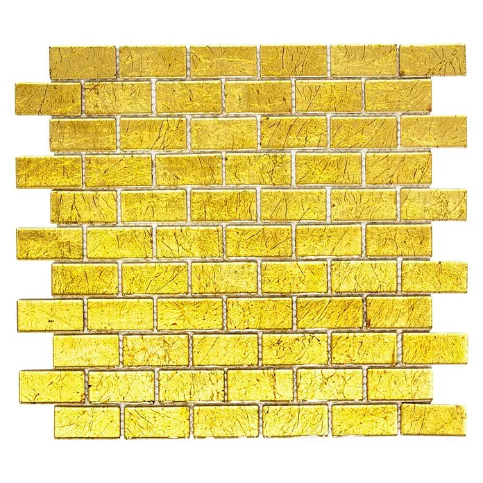 Mosaikfliese Uni Gold CM 4GO30 - 30 x 30 cm, Gold, Glänzend - Ansicht von oben