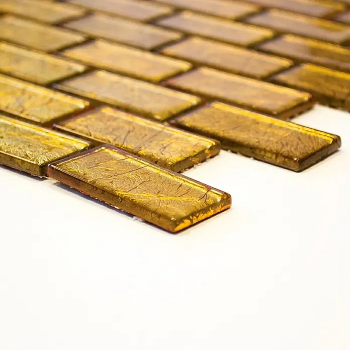 Mosaikfliese Uni Gold CM 4GO30 - 30 x 30 cm, Gold, Glänzend - Vorderansicht