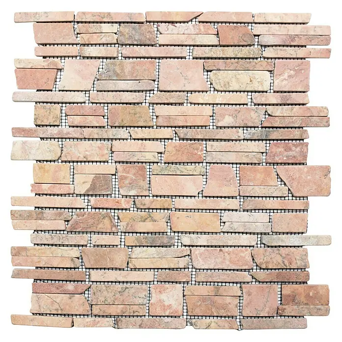 Mosaikfliese MOS BRICK 220 - 30,5 x 30,5 cm, Rot, Matt - Ansicht von oben