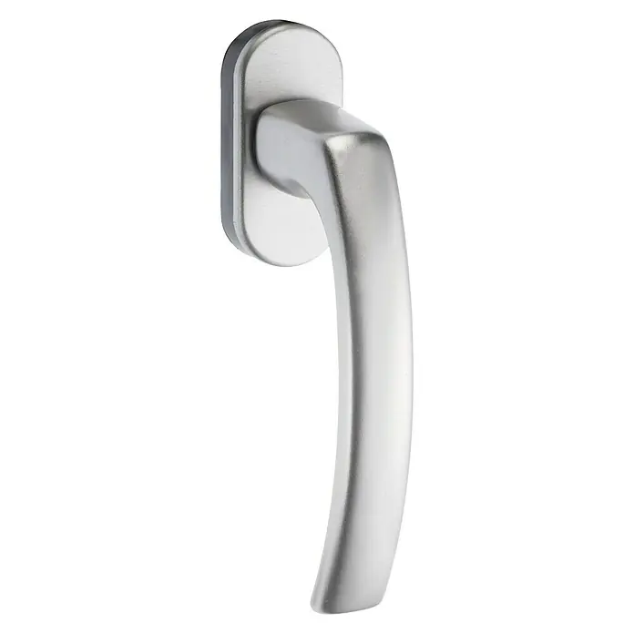 Portaferm Fenstergriff - Vierkantstift: 7 mm, Silber, Universell einsetzbar, U-Form - Vorderansicht