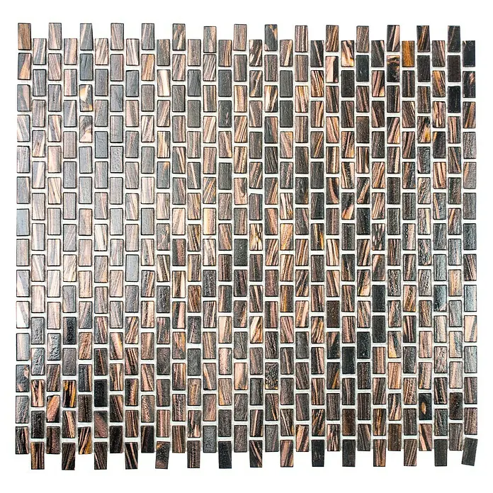 Mosaikfliese Goldstar GM GS 503050 - 32,7 x 30,5 cm, Braun, Glänzend - Ansicht von oben