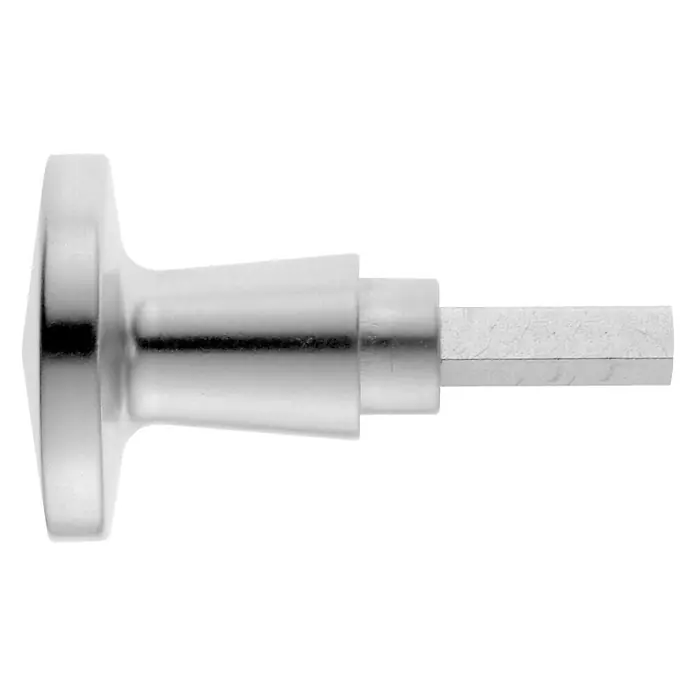 Portaferm Knopfdrücker - Vierkantstift: 8 mm, Neusilber - Vorderansicht