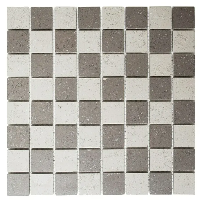 Mosaikfliese Quadrat CCT 322 - 30,6 x 30,6 cm, Grau, Matt - Ansicht von oben