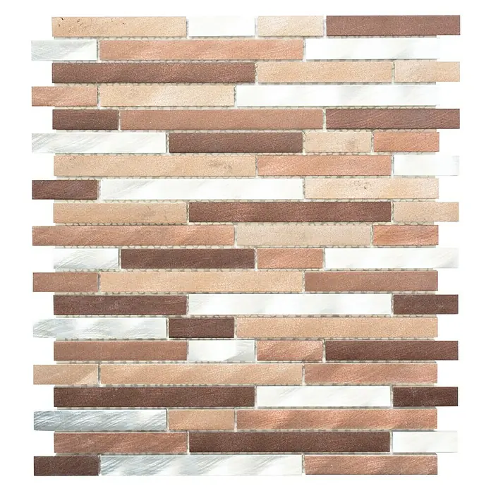 Mosaikfliese Mix XAM A991 - 29,8 x 33,8 cm, Kupfer, Matt - Ansicht von oben