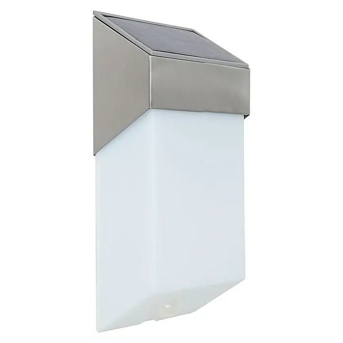 Lutec Aplique solar para exterior con sensor - Detector de movimiento, Blanco neutro, IP44