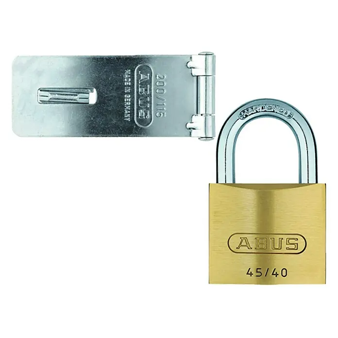 Abus Überfallen-Set - 200 x 115 mm, Durchmesser Öse: 13,4 mm - Vorderansicht