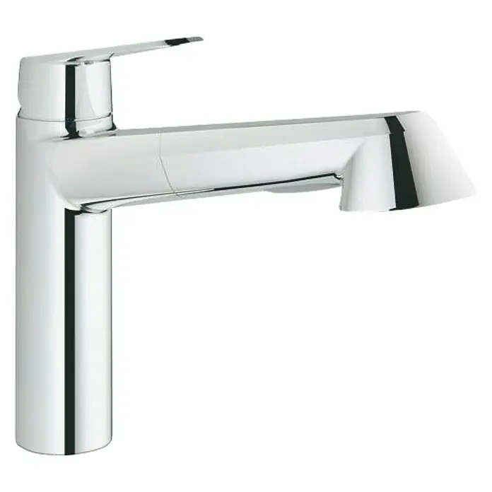 Grohe Eurodisc Cosmopolitan Spültischarmatur - Chrom, Glänzend, Ausziehbare Brause