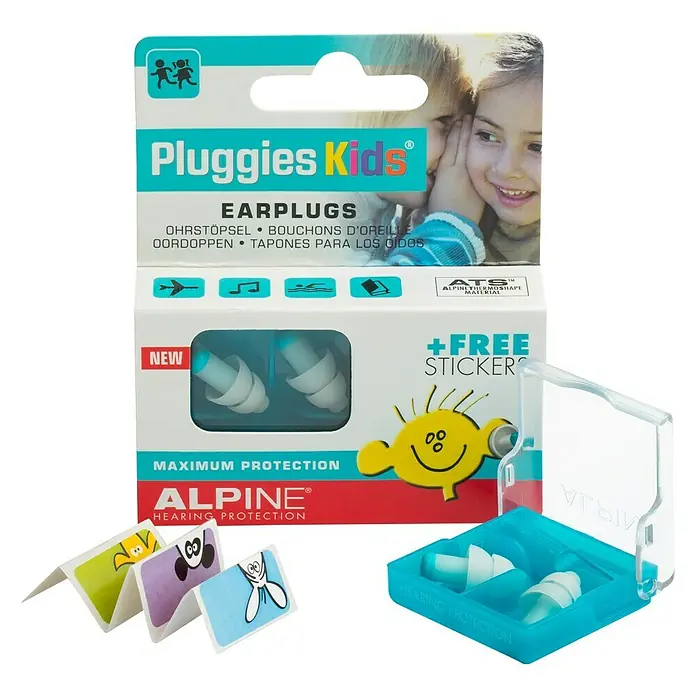 Alpine Gehörschutzstöpsel Pluggies Kids - Geeignet für: Kinder, 1 Paar - Vorderansicht