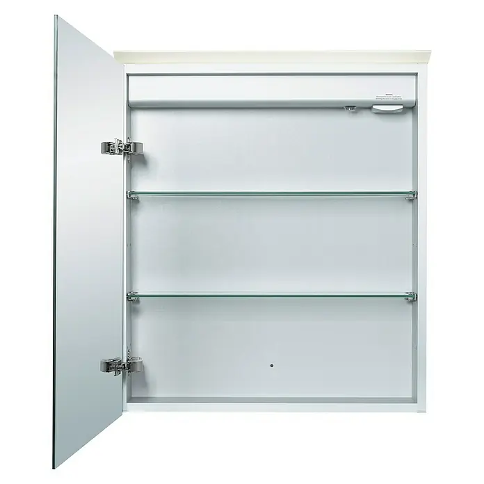 DSK LED-Spiegelschrank Aluminio Light - B x H: 60 x 70 cm, Mit Beleuchtung, Aluminium, Silber