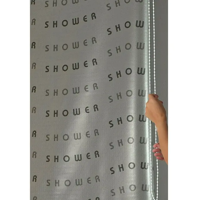 Eco-Dur Ersatzvorhang - Passend für: Eco-Dur Eck-Duschrollo, Shower, Grau - Detailaufnahme