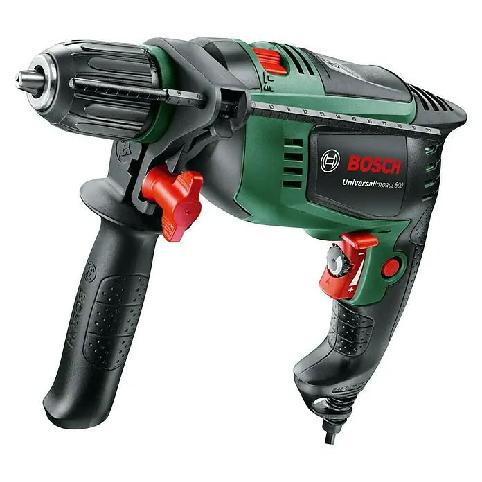 Bosch Schlagbohrmaschine UniversalImpact 800 - 800 W, Leerlaufdrehzahl: 50 U/min - 3.000 U/min - Linke Seitenansicht