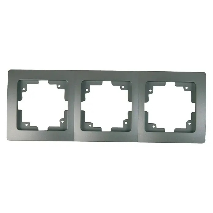 Voltomat DIVA Abdeckrahmen - Platin, 3-fach, Kunststoff, Unterputz