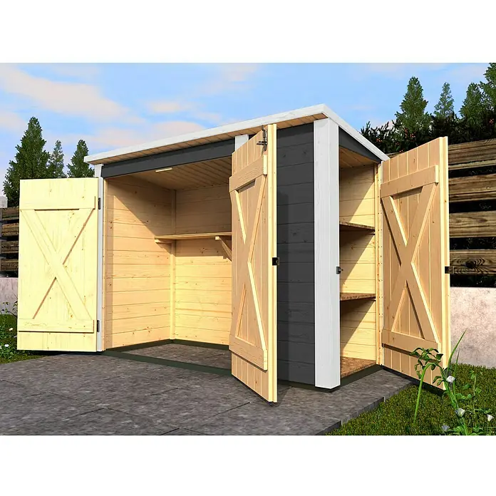 Weka Geräteschrank - Anthrazit, Weiß