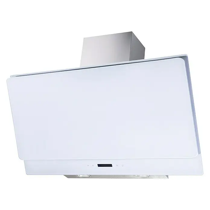 Respekta Schräghaube CH 77090 W - Breite: 90 cm, Max. Luftleistung: 306,3 m³/h im Normalbetrieb, Schwarz/Silber