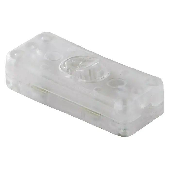 UniTEC Schnurzwischenschalter - Transparent, 1-polig, 2(0,7) A - Ansicht von oben