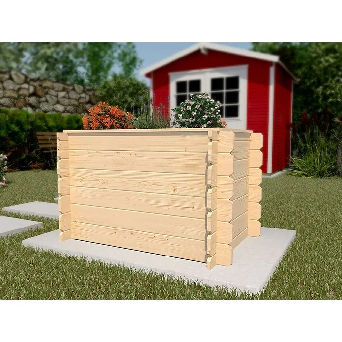 Weka Hochbeet 669D - 100 x 60 x 69 cm, Fichte, Natur - Stimmungsaufnahme