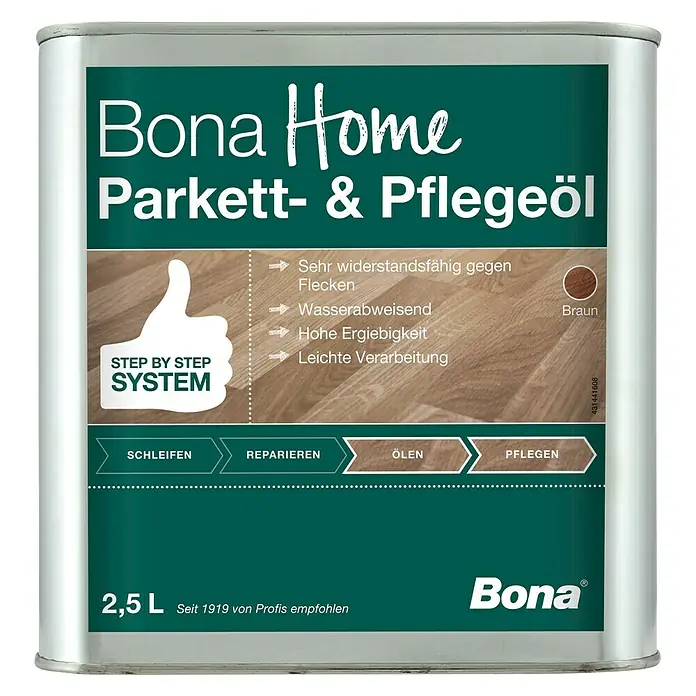 Bona Home Parkett-Öl - Braun, 2,5 l - Vorderansicht