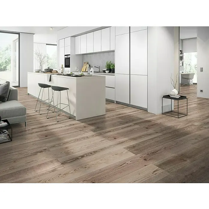 b!design Designboden Aqua Blue Kuba - 1.290 x 203 x 4,5 mm, Landhausdiele - Vorderansicht