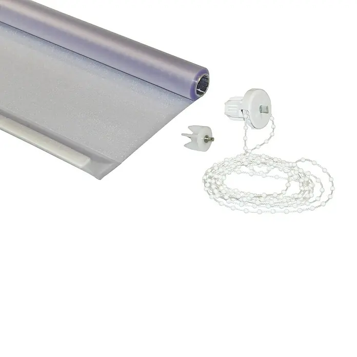 Eco-Dur Ersatzvorhang - Passend für: Eco-Dur Duschrollo deluxe, Uni, Transparent - Detailaufnahme