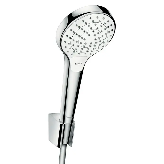 Hansgrohe Brause-Set Croma Select S - Anzahl Funktionen: 3 Stk., Durchmesser Handbrause: 11 cm, Chrom - Vorderansicht