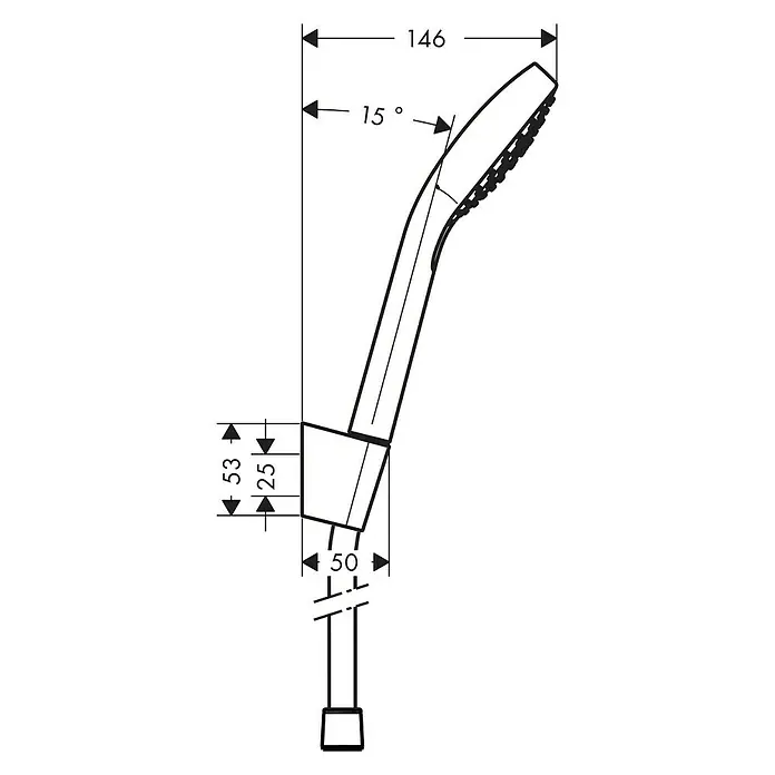 Hansgrohe Brause-Set Croma Select S - Anzahl Funktionen: 3 Stk., Durchmesser Handbrause: 11 cm, Chrom