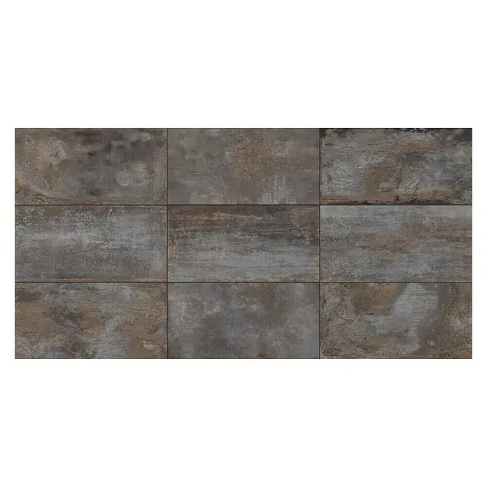 Porculanska pločica Flatiron - 30,8 x 61,5 cm, Crne boje, Mat - Pogled sprijeda