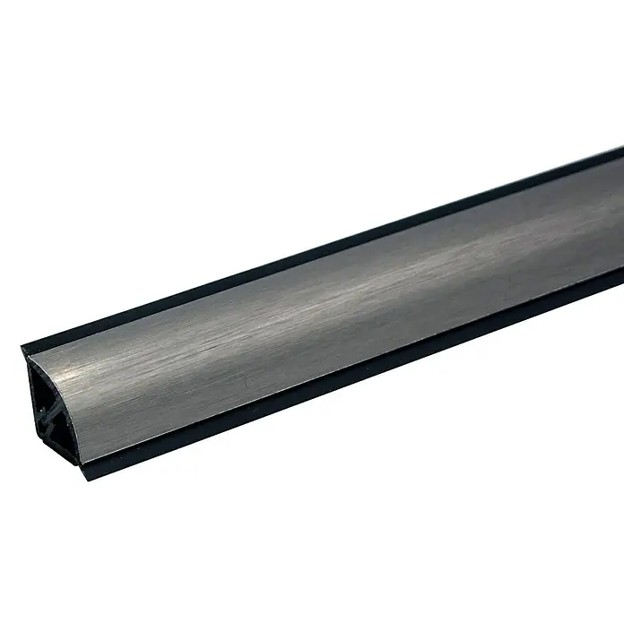 Kantoflex Wandabschlussprofil Topline Aluminium gebürstet - 250 x 1,4 x 1,4 cm - Detailaufnahme