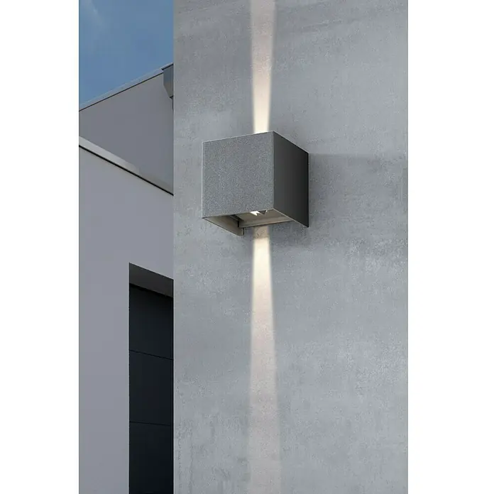 Starlux LED-Außenwandleuchte Umea - 8 W, 10 x 10 x 10 cm, Anthrazit, IP54