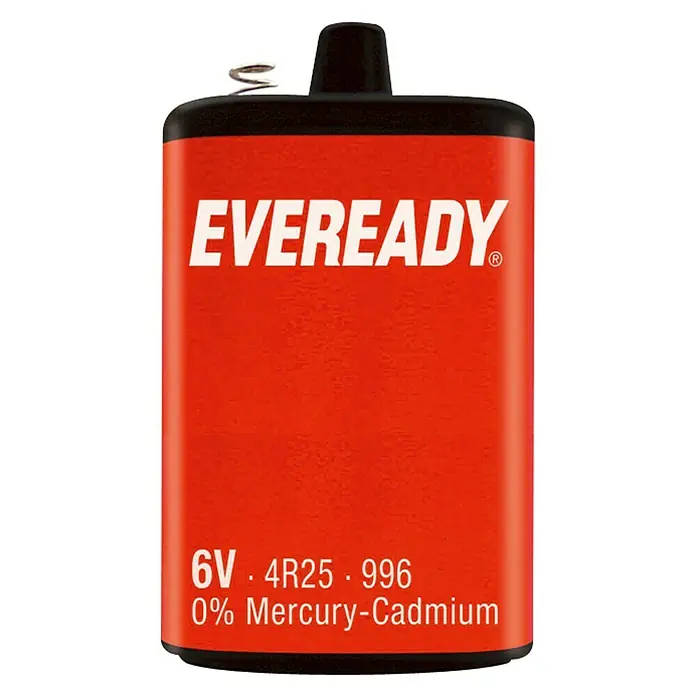 Eveready Batterie Block - 6 V, 4R25, Zink-Kohle - Vorderansicht