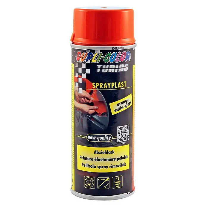 Dupli-Color Tuning Abziehlack SPRAYPLAST - Orange, 400 ml - Vorderansicht