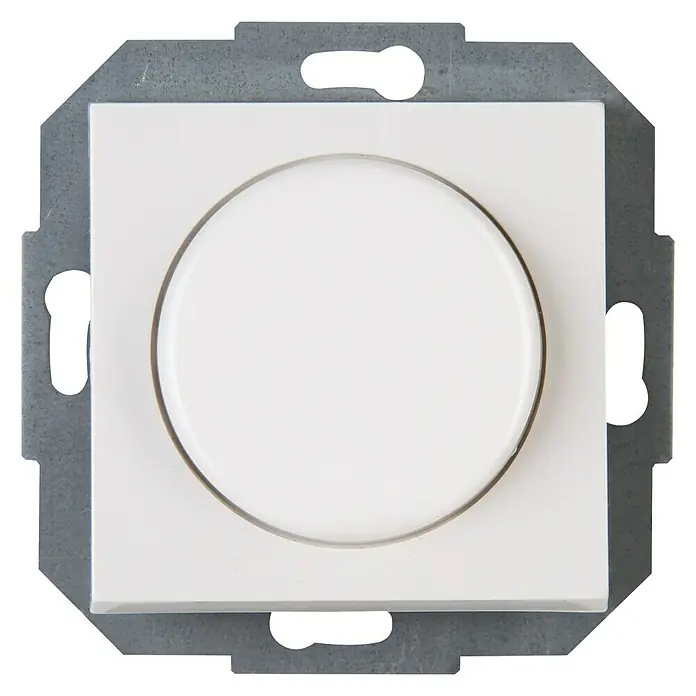 LED-Dimmer - Reinweiß, 7 W - 110 W, Kunststoff, Unterputz - Vorderansicht