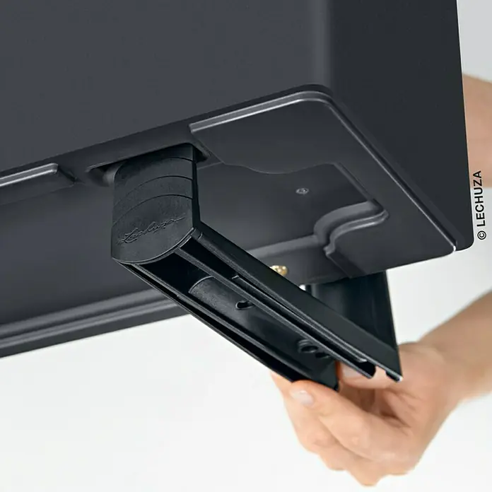 Lechuza Balkonkastenhalter Balconera - Schwarz, Passend für: Leuchuza Balkonkasten Balconera - Ansicht von unten