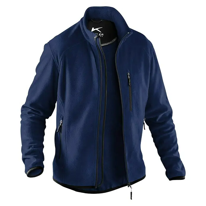 Kübler Fleecejacke - XXXL, Dunkelblau - Vorderansicht