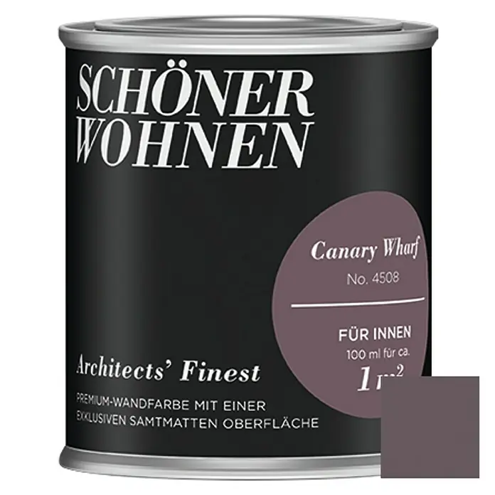 SCHÖNER WOHNEN-Farbe Wandfarbe Architects' Finest - No. 4508 - Canary Wharf, 100 ml, Matt