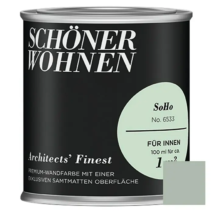 SCHÖNER WOHNEN-Farbe Wandfarbe Architects' Finest - No. 6533 - SoHo, 100 ml, Matt