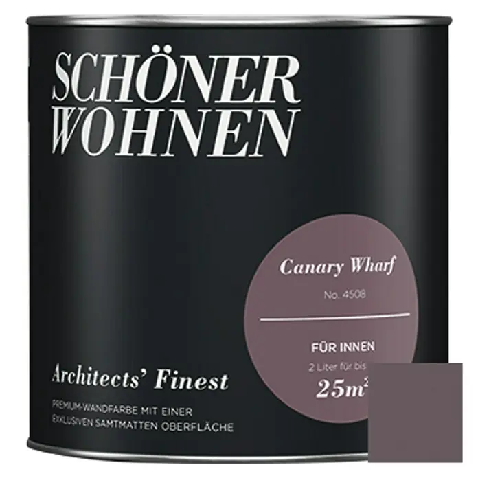 SCHÖNER WOHNEN-Farbe Wandfarbe Architects' Finest - No. 4508 - Canary Wharf, 2 l, Matt - Informationsansicht
