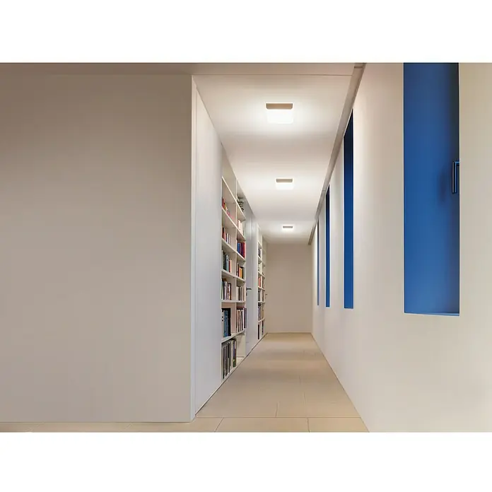 Steinel LED-Deckenleuchte RS LED M2 - 11 W, L x B x H: 22 x 22 x 6,7 cm, Silber, Weiß, Warmweiß - Stimmungsaufnahme