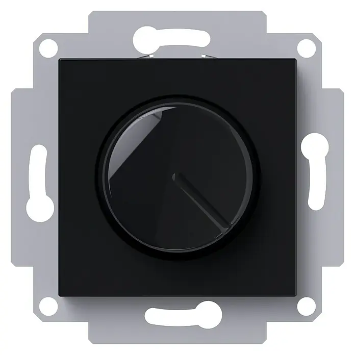 Voltomat ART Dimmer Elektronisch - Schwarz, 20 W - 315 W, Kunststoff, Unterputz - Vorderansicht