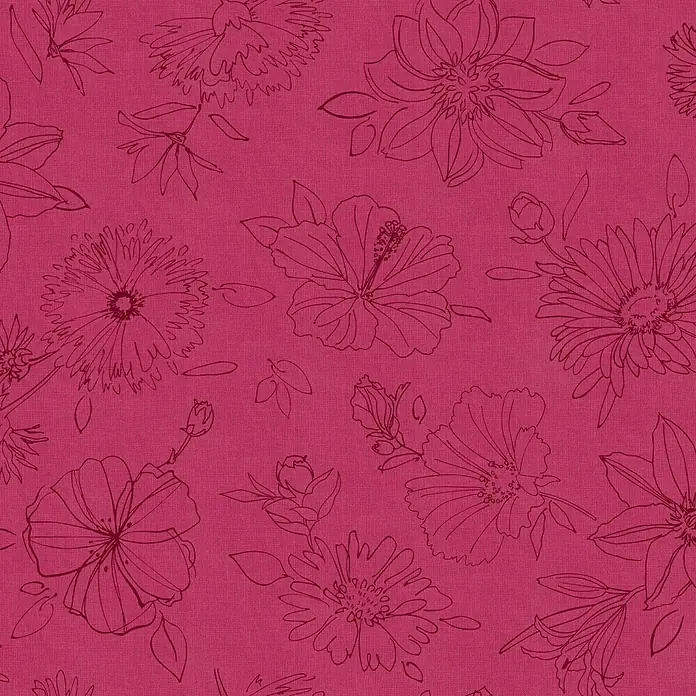 D-c-fix Manhattan Tischdecke Palmas - Pink, 150 cm, Rund - Vorderansicht