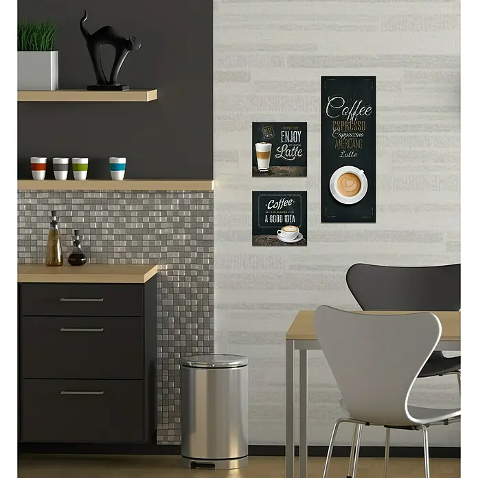 Glasbild - Enjoy Latte, B x H: 30 x 30 cm - Stimmungsaufnahme