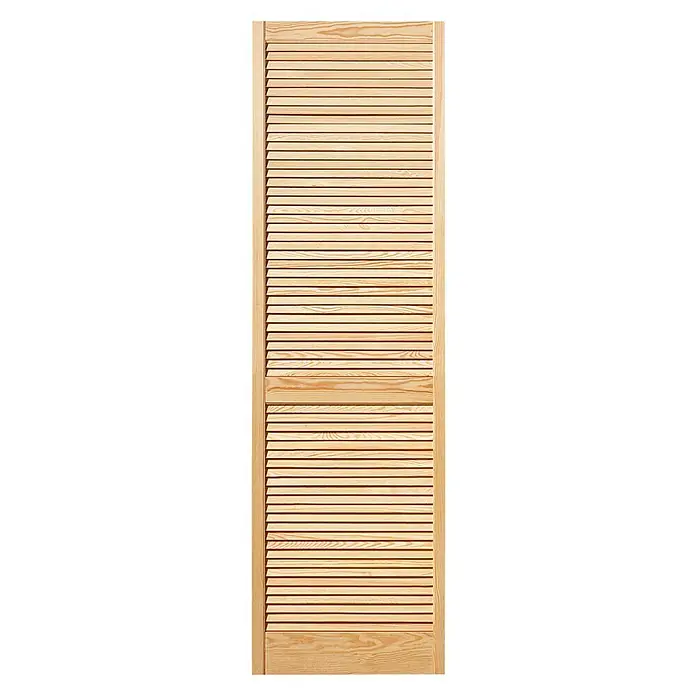 Vrata s lamelama - Š x V: 394 x 1.985 mm, Vrsta lamela: Otvorena, Natur