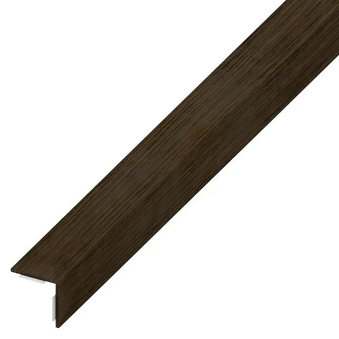 Winkelprofil - 1.000 x 30 x 30 mm, Stärke: 1,1 mm, PVC, Wenge - Linke Seitenansicht