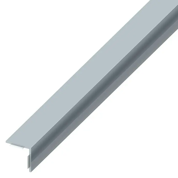 Winkelprofil - 2.500 x 20 x 20 mm, Stärke: 1,5 mm, PVC, Grau - Linke Seitenansicht
