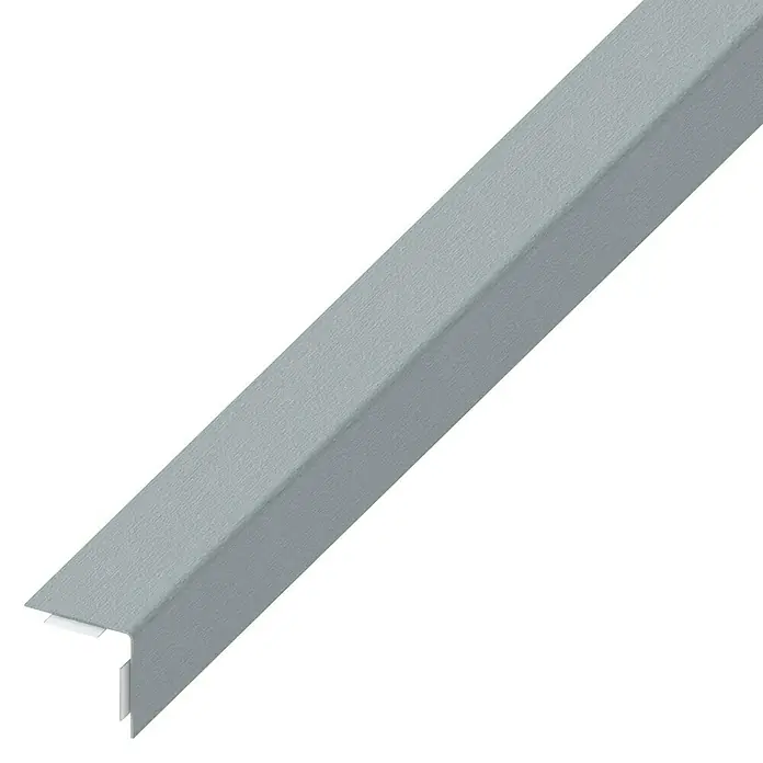 Hoekprofiel - 1.000 x 15 x 15 mm, Dikte: 0,5 mm, Aluminium, Geanodiseerd, Rvs-look - Zijaanzicht links