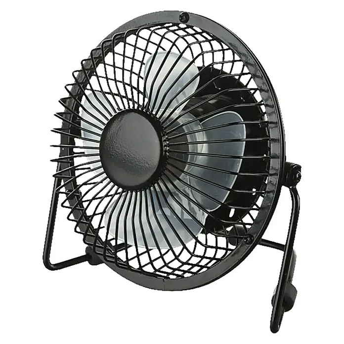 PR Klima Ventilador de sobremesa Compact - Negro, Diámetro: 15 cm, 2,3 W