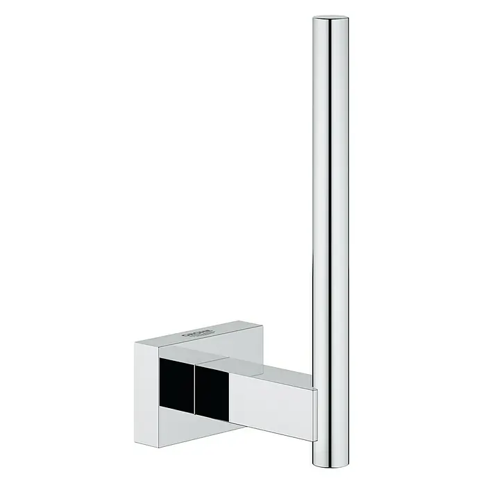 Grohe Essentials Cube Reserve Papierrollenhalter - Chrom, Glänzend - Vorderansicht